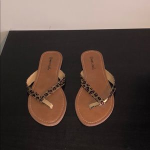 Cheetah flip flops